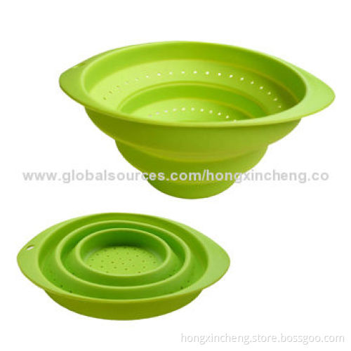 Collapsible Silicone Fruit Bowl for House/Home Use with SGS Mark